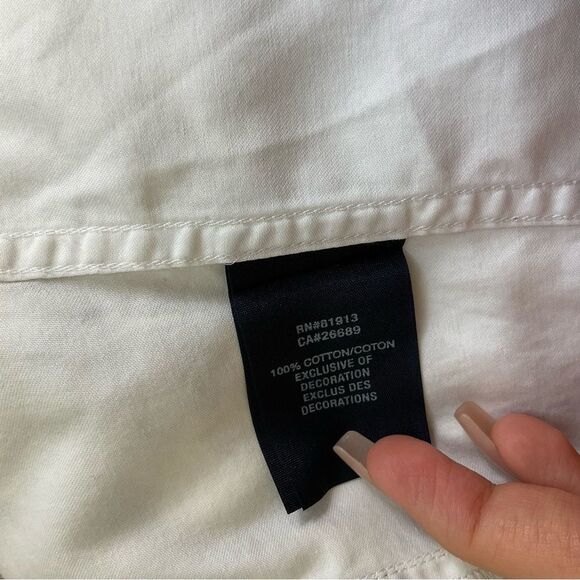 Robert Graham White Blue Floral Cotton Button Up Long Sleeve Shirt Size 2XL - Picture 10 of 13